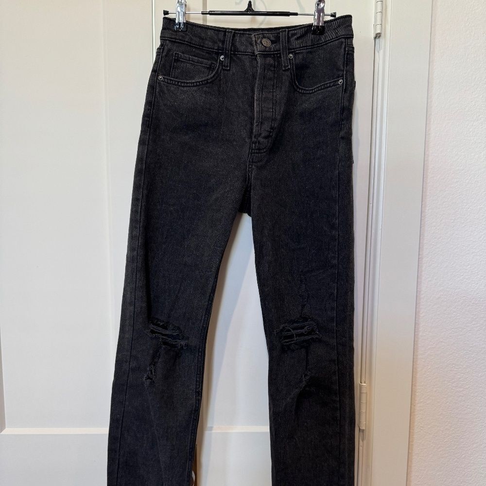 Wild Fable Women's Faded Black High-Rise Straight Jeans- Size 2